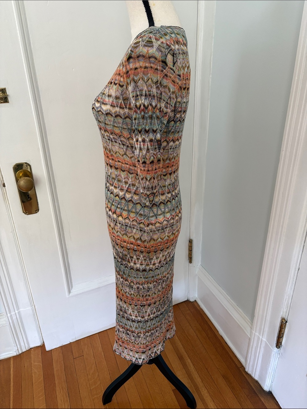 Missoni Zigzag Knit V-Neck Dress - Picture 2 of 8
